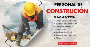 CONVOCATORIA LABORAL DE CONSTRUCCIÓN