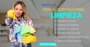 CONVOCATORIA LABORAL DE LIMPIEZA